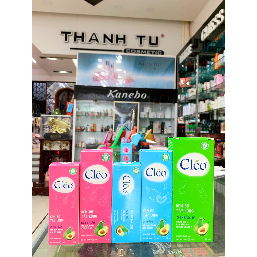 Kem Tẩy Lông CLEO Dành Cho Da Thường Hair Removal Cream Normal Skin Chiết Xuất Bơ An Toàn, Không Gây Đau Rát