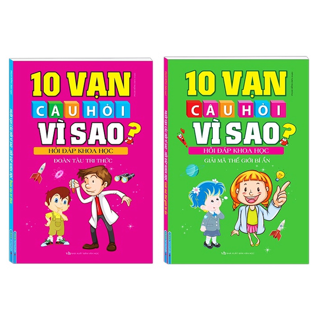 Sách - Combo 2 cuốn 10 vạn câu hỏi vì sao Đoàn tàu tri thức và Giải mã thế giới bí ẩn (bìa mềm)