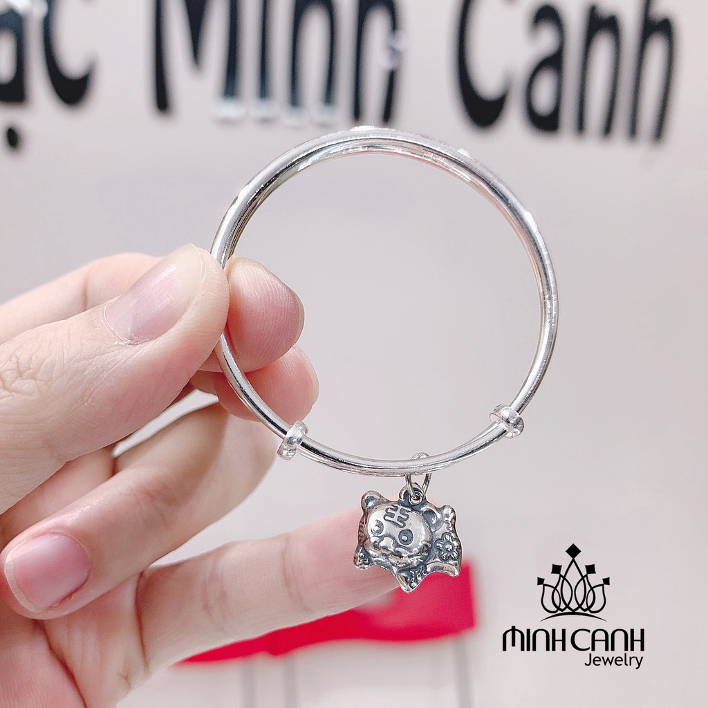 Vòng Bạc Charm Hổ Cho Bé Trai Bé Gái Tuổi Dần Có Khắc Tên Minh Canh Jewelry