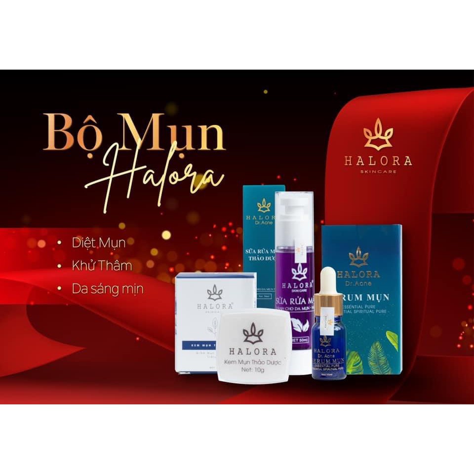 Serum Mụn Haloro Giúp Ngăn Ngửa Các loại Mụn, Dị Ứng Da, Thâm Sạm Nám [ CHÍNH HÃNG] Liệu Trình Chăm Sóc Da Mụn Tại Spa