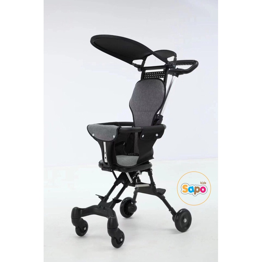 Xe đẩy cho bé,xe đẩy gấp gọn 2 chiều kèm ô đệm sapo kids