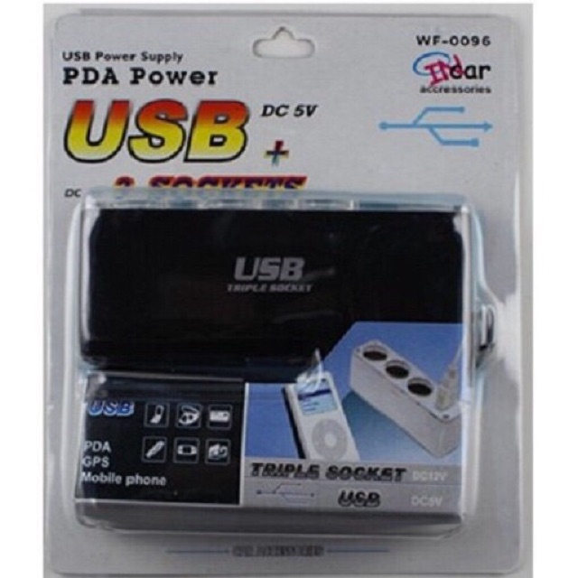 BỘ CHIA TẨU 3 LỖ CÙNG 1 CỔNG USB