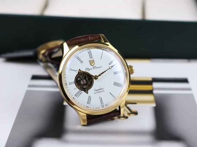 Đồng Hồ Nam OLYM PIANUS Chính Hãng OP99141-71.1AGR - GL Trang, Dây Da