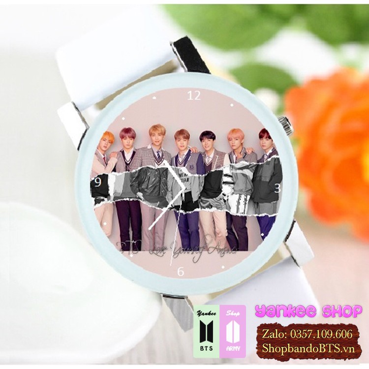 Đồng hồ BTS vest đen đeo tay nam nữ phong cách cá tính phong cách hàn quốc in hình thần tượng phù hợp đi học đi chơi | BigBuy360 - bigbuy360.vn
