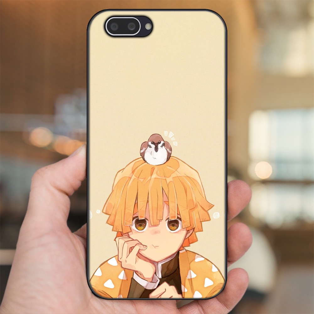 Ốp lưng Oppo A3S viền đen in hình Zenitsu Kimetsu no Yaiba