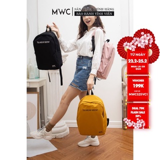 Balô Vải Thời Trang Thiết Kế Basic Trẻ Trung Năng Động Màu Đen Vàng Hồng BALO- 1077