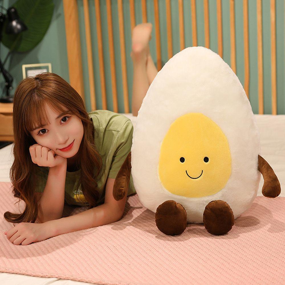 Đồ Chơi Nhồi Bông Hình Trứng Luộc Hoạt Hình Dễ Thương