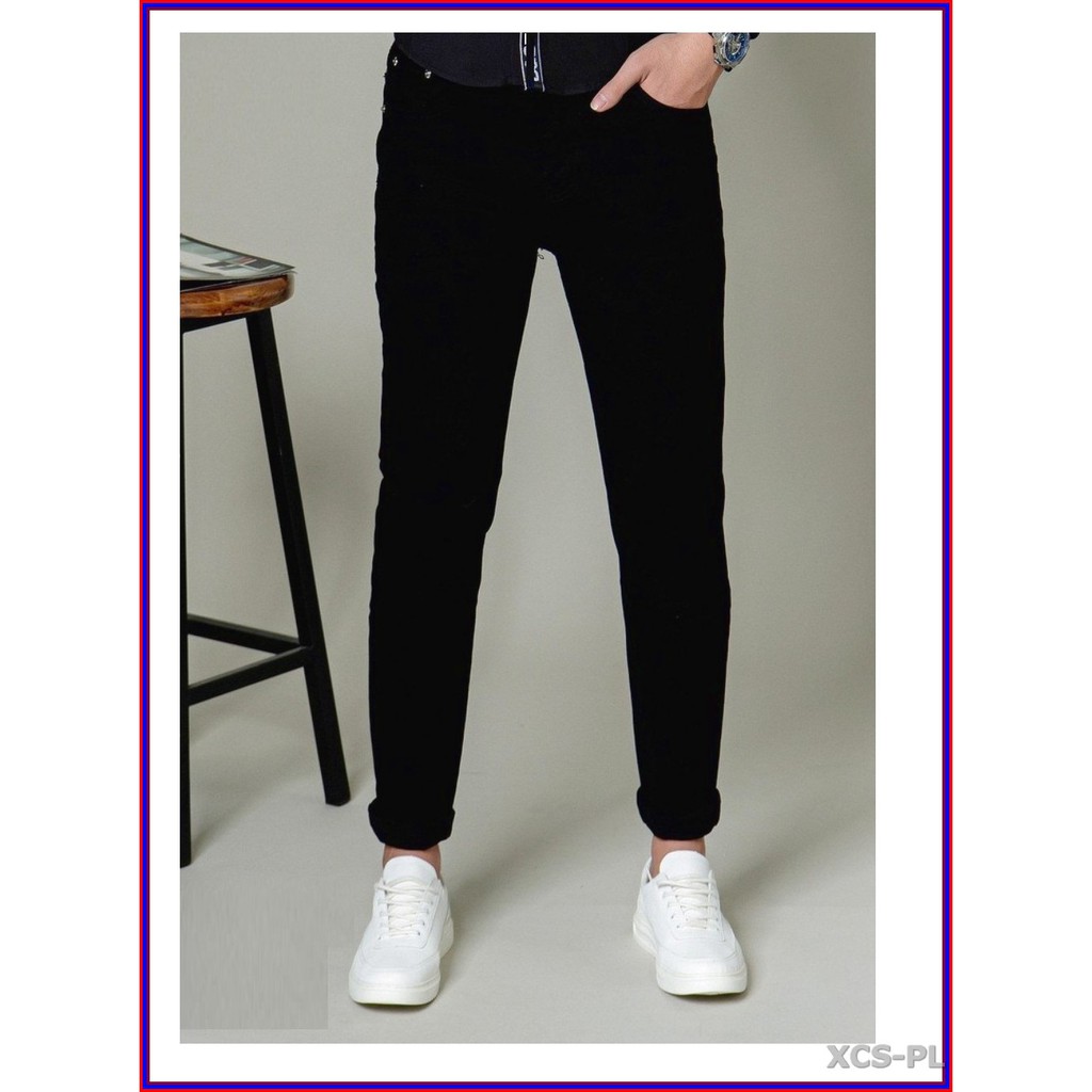 Quần jean nam cao cấp ĐEN TRƠN siêu đẹp không xù lông, không ra màu, chất giãn tốt đenTRƠN.28