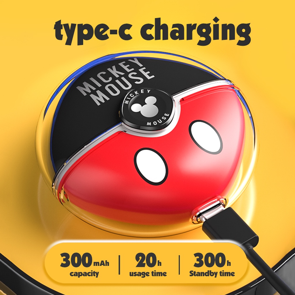 Tai Nghe Nhét Trong Không Dây Bluetooth Có Micro Hình Chuột Mickey Disney