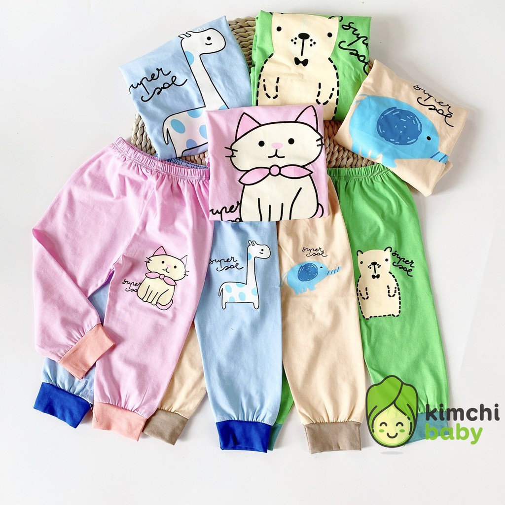 Bộ Dài Tay Minky Mom Cotton 100% Họa Tiết Super Joe Chính Hãng Túi Zip Cho Bé Trai Bé Gái MKM25