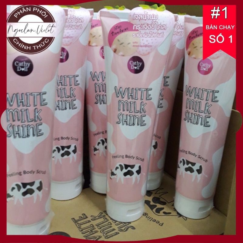 Kem Tẩy Tế Bào Chết White Milk Shine Cathy Doll 320g Thái Lan