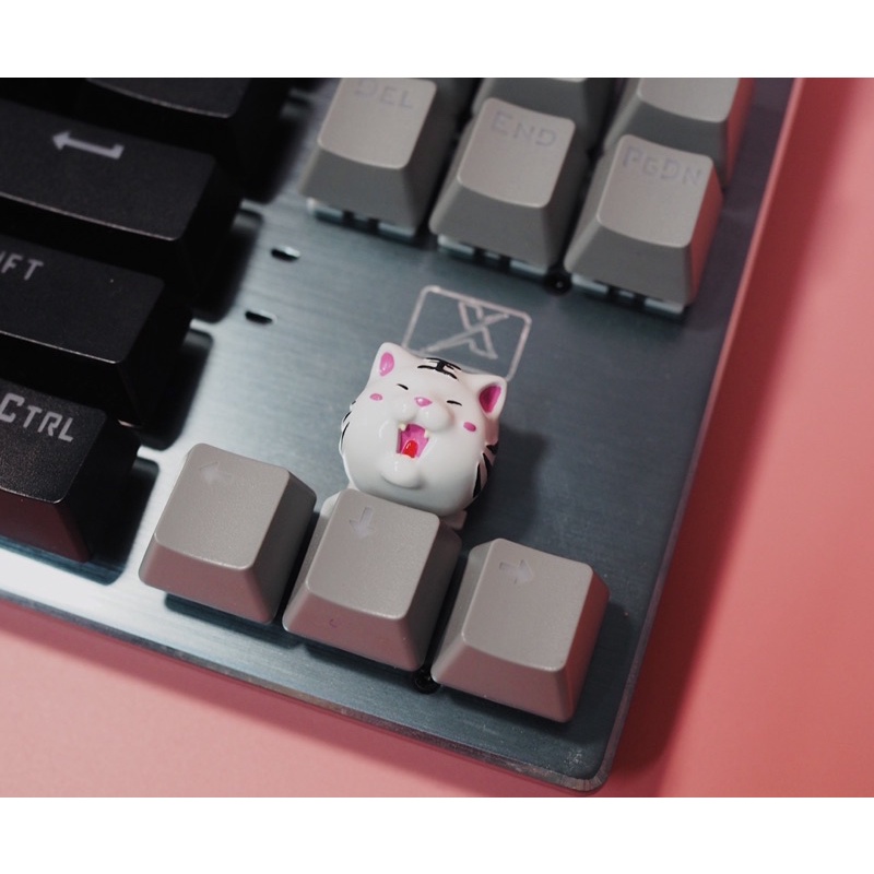 Nút bàn phím cơ hình hổ mắt híp màu trắng/ Resin keycap/ Keycap set/ Esc keycap/ Gift for gamer
