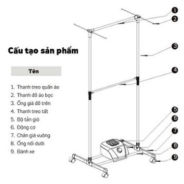 TỦ SẤY QUẦN /ÁO CÓ ĐIỀU KHIỂN TỪ XA CHẠY ÊM KHÔNG GÂY ỒN SIZE POWER XL [48X70X148 cm] - Shop Lộc Hoa