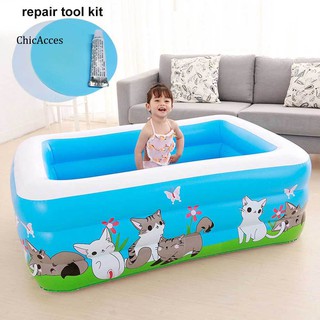 READY STOCK-Cute Cartoon Inflatable Baby Children Swim Bathtub Thicken Swimming Pool Toy