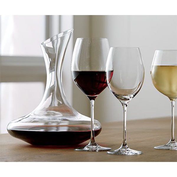 [Giá xưởng] Bình thở chiết rượu vang thủy tinh Decanter miệng vát thổi thủ công dày dặn 2200ml