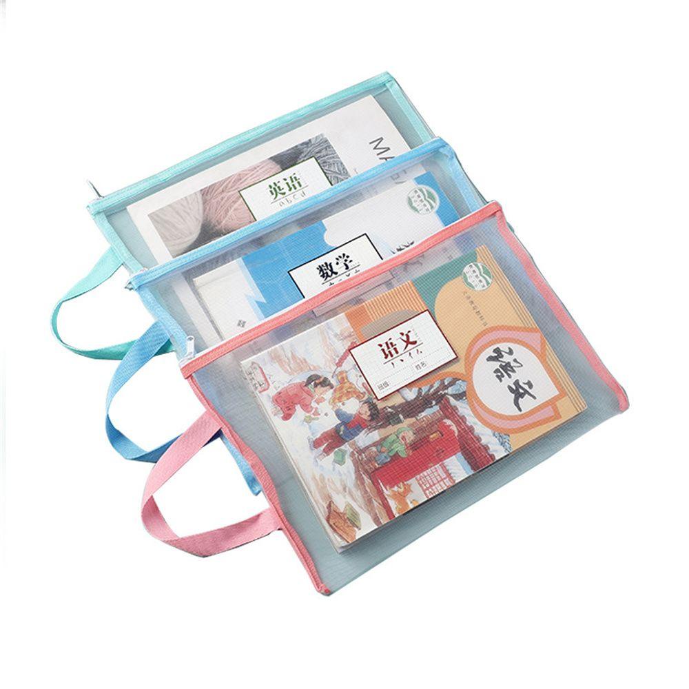 LAYOR1 Túi Lưới Nylon Trong Suốt Có Khóa Kéo Đựng Tài Liệu Tiện Dụng