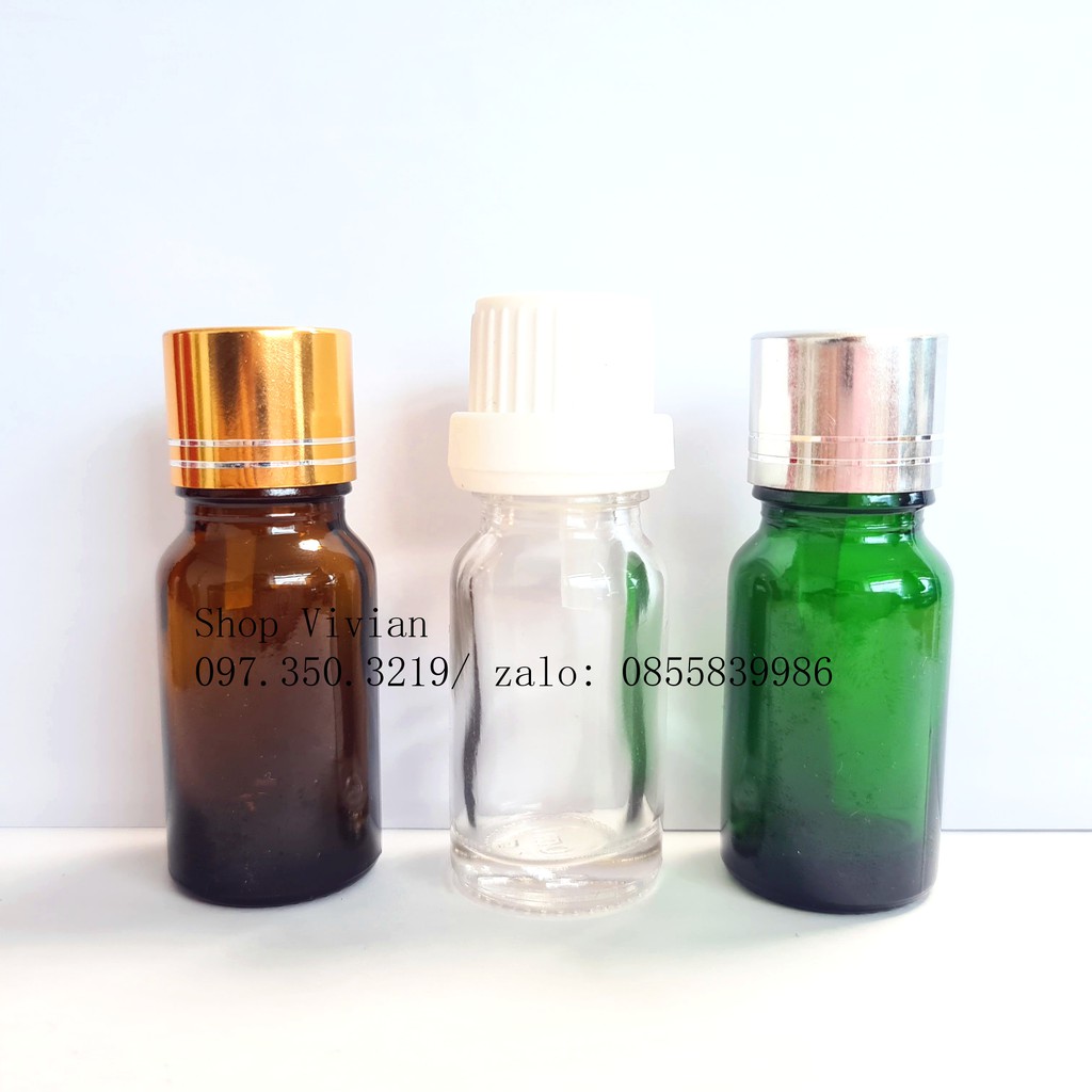 combo 200 lọ đựng tinh dầu 5ml nhỏ giọt, nắp nhựa PP có seal hoặc nắp nhôm đẹp