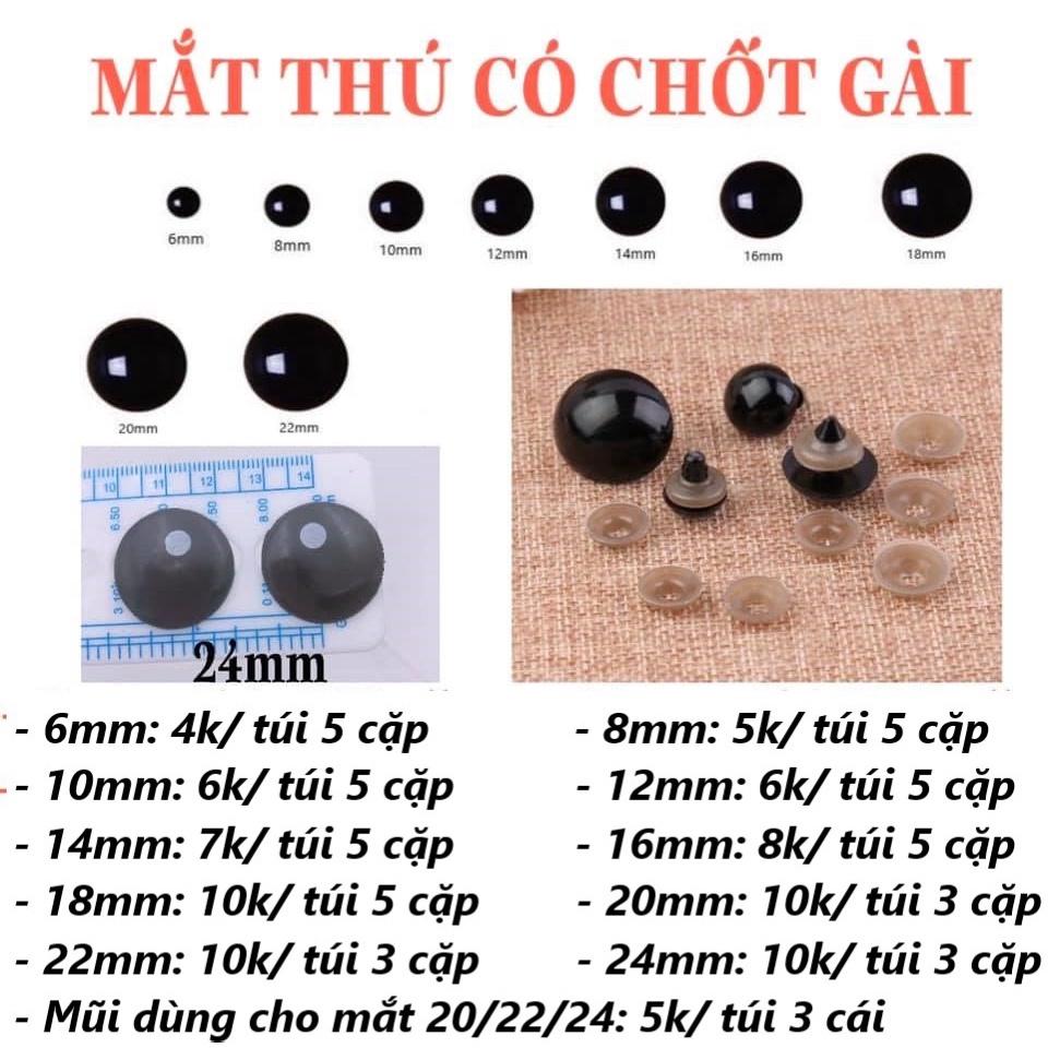 Mắt thú vặn có chốt gài