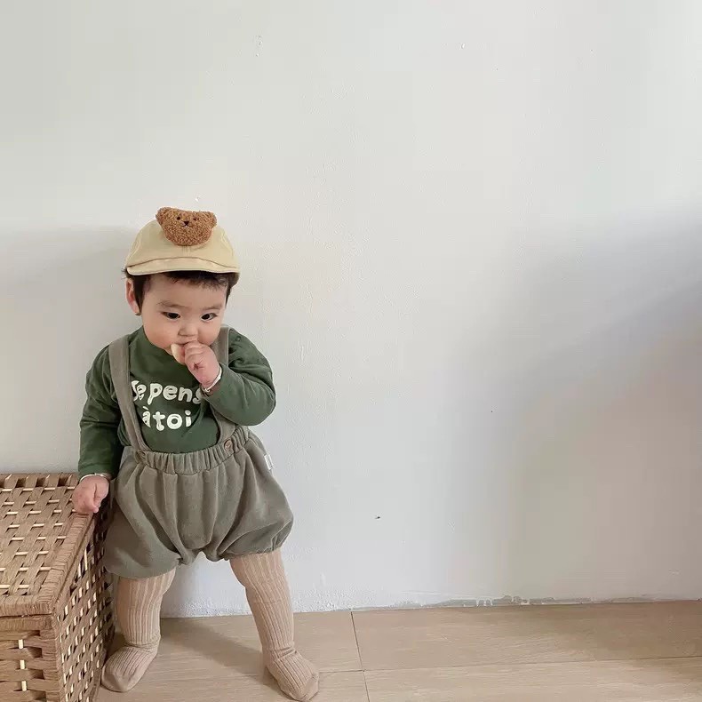 Mũ cho bé 0-3 tuổi style Hàn Quốc hoạ tiết gấu cực xinh
