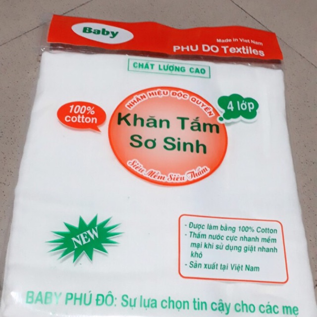 Combo 10 khăn tắm Xô 4 lớp, 6 lớp cho bé, loại đẹp