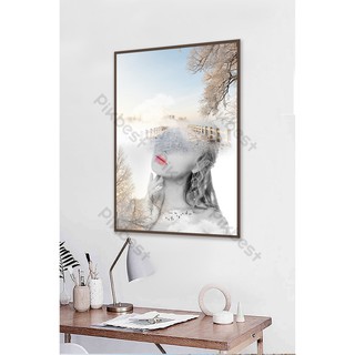 Tranh dán tường 3D Cô gái MS1075999