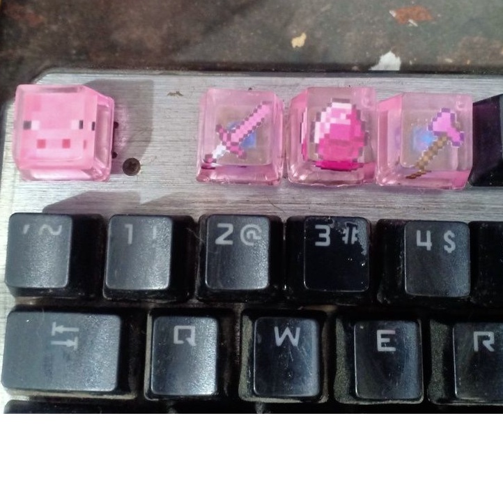 Keycap Minecraft Hồng Ngọc OEM Cho Bàn Phím Cơ