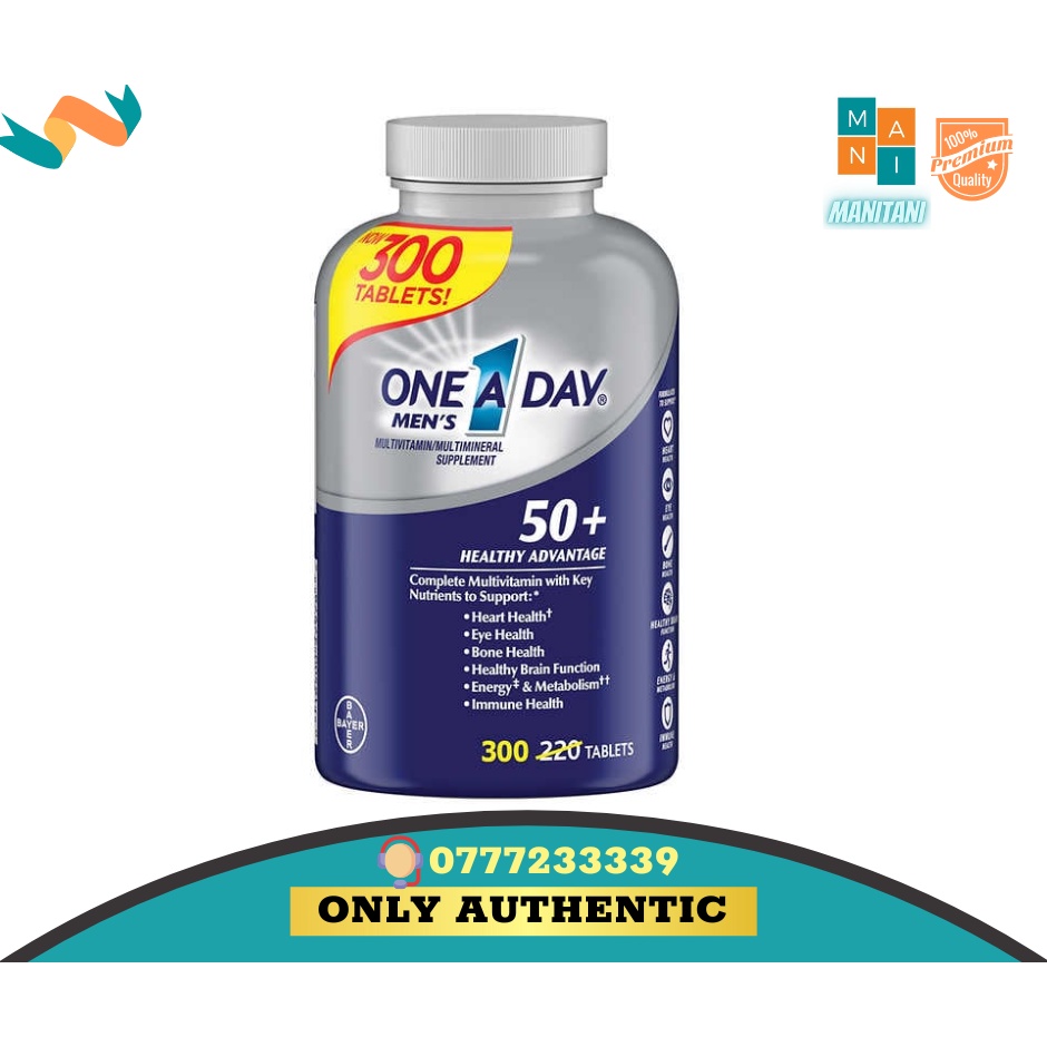 One A Day Men 50+ Viên Uống MultiVitamin Bổ Sung Sức Khỏe Cho Nam Trên 50 Tuổi