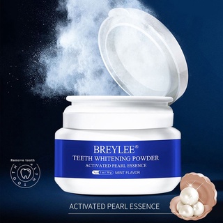 Chính hãng - Bột tẩy trắng răng, loại bỏ mảng bám, vết bẩn ố vàng răng BREYLEE Teeth Whitening Powder 30g