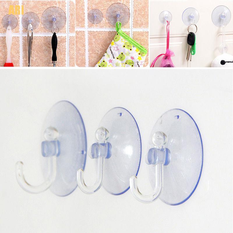 Móc Treo Đồ Dính Tường Trong Suốt Tiện Dụng Cho Phòng Tắm / Nhà Bếp