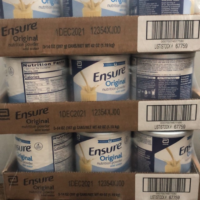 Sữa Bột Ensure Mỹ Original Nutrition Powder 397g Date Mới