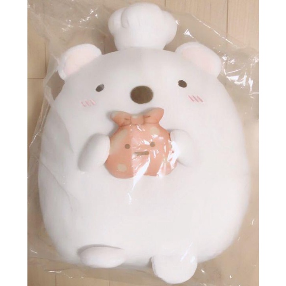 [SAN-X] Gấu bông Sumikko Gurashi trắng Shirokuma to Furoshiki pan nuigurumi đồ chơi siêu bự chính hãng Nhật Bản