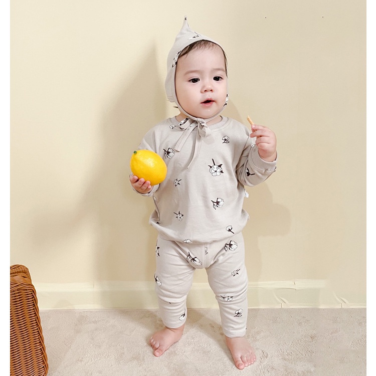 Bộ quần áo ngủ tay dài cho trẻ sơ sinh