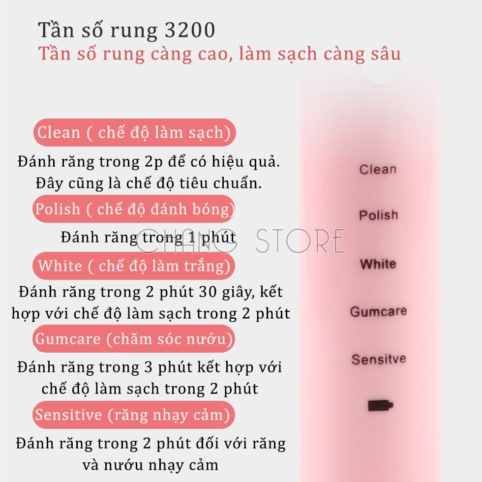 Bàn Chải Đánh Răng Điện Five Stars 5 Chế Độ Thế Hệ Mới Làm Sạch, Chăm Sóc Răng Miệng