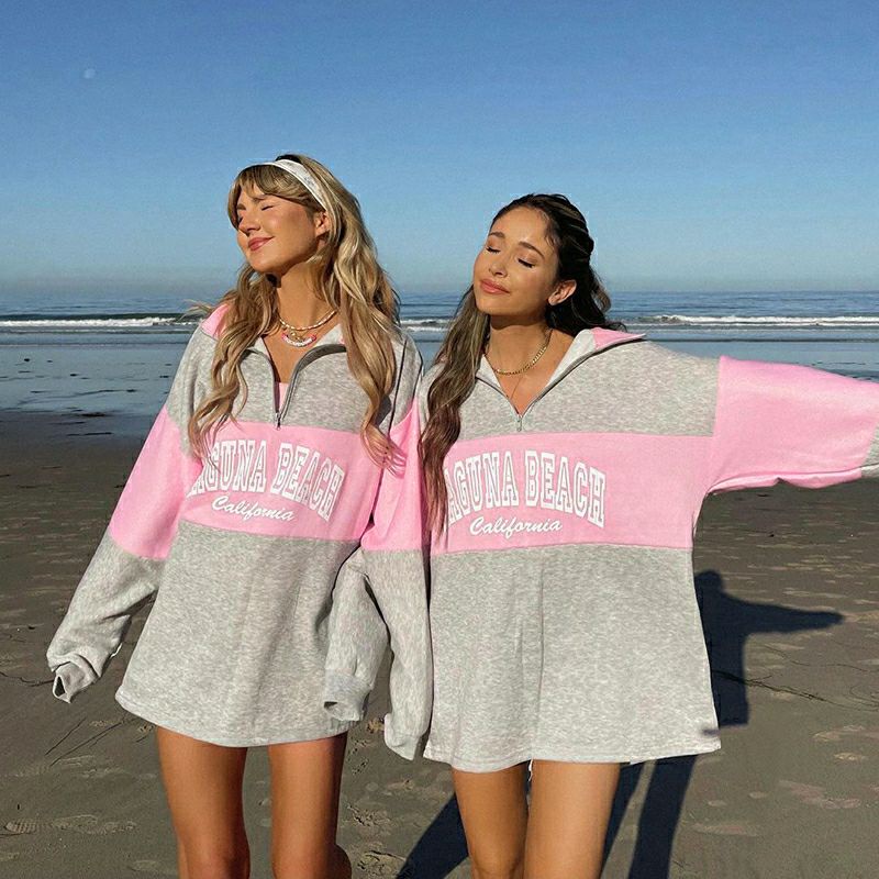 Áo polo có cổ Laguna Beach thu đông phong cách retro 2021