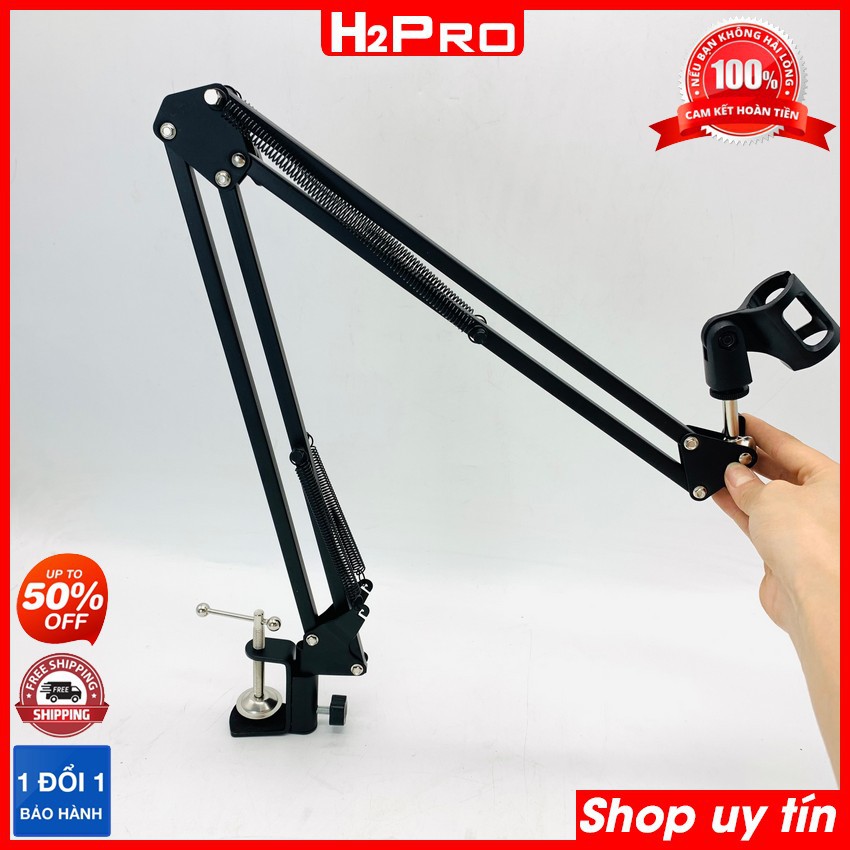 Giá đỡ micro kẹp bàn Microphone Stand H2Pro chính hãng, chân đế micro kẹp bàn thu âm-livestream cao cấp, dài 84cm | WebRaoVat - webraovat.net.vn