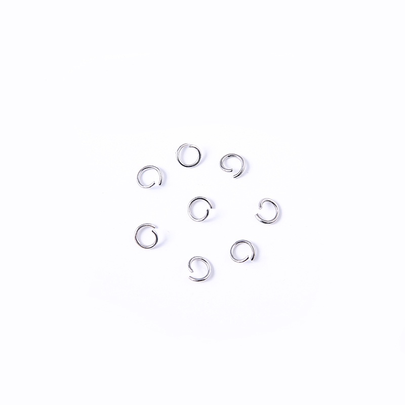 Set 50 Vòng Tròn Hở Một Vòng Bằng Thép Không Gỉ 8mm Làm Đồ Trang Sức Thủ Công DIY