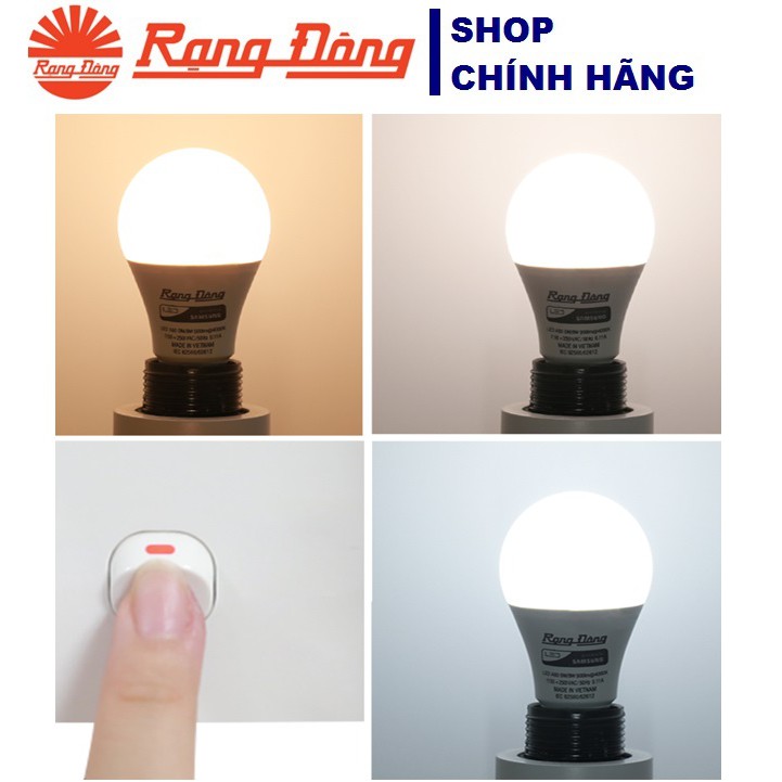 Bóng 7W LED bulb đổi 3 màu (3 in1) Rạng Đông, LED của Samsung