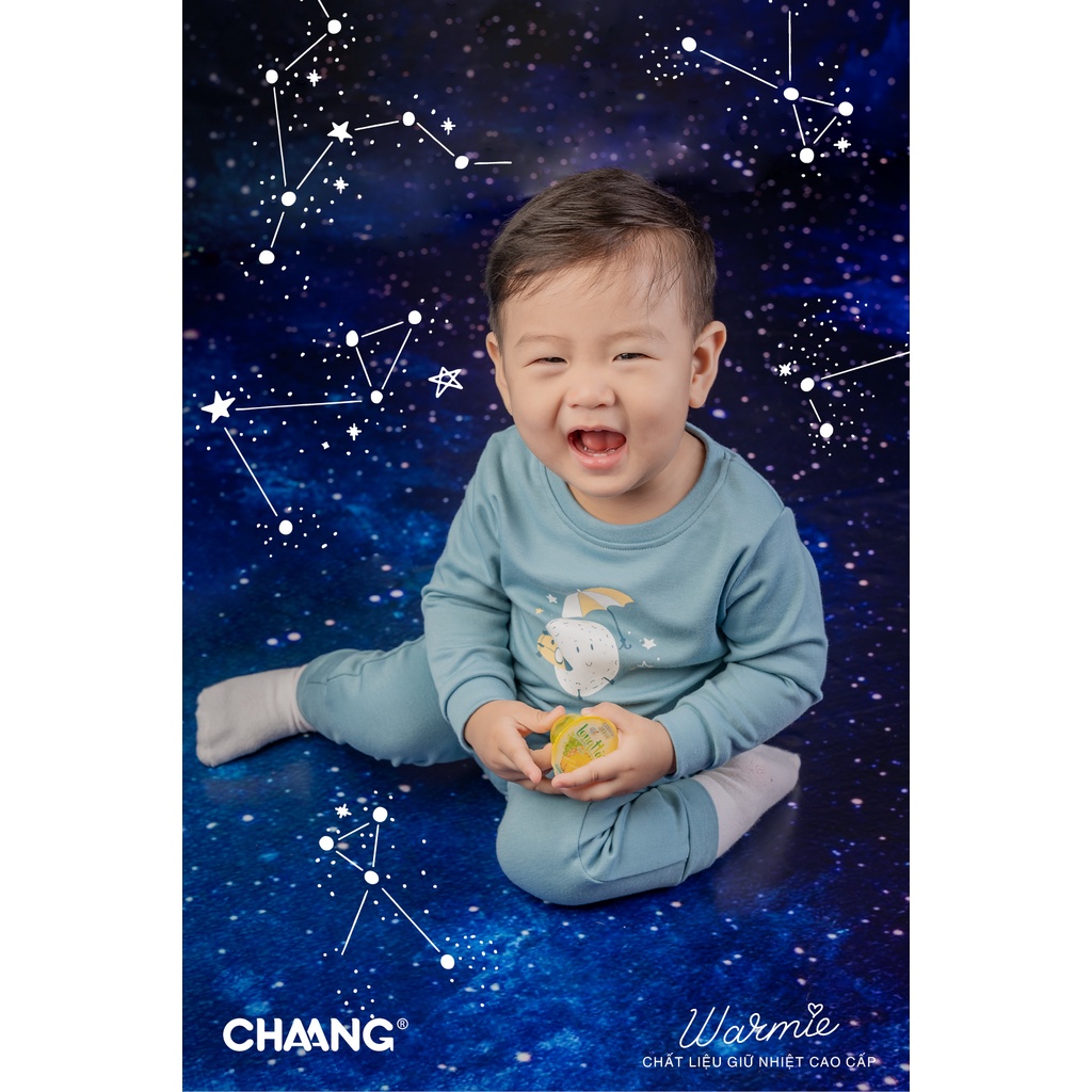 [CHAANG] Bộ dài tay cho bé Cosmos xanh cổ vịt