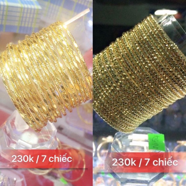 Bộ vòng ximen xi vàng 18k , 24k cao cấp Ab406
