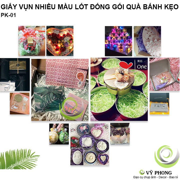 GIẤY VỤN GIẤY RƠM RAFFIA NHẬP KHẨU NHIỀU MÀU CAO CẤP BỊCH 50g TRANG TRÍ LÓT ĐÓNG GÓI HỘP QUÀ BAO BÌ PK-01