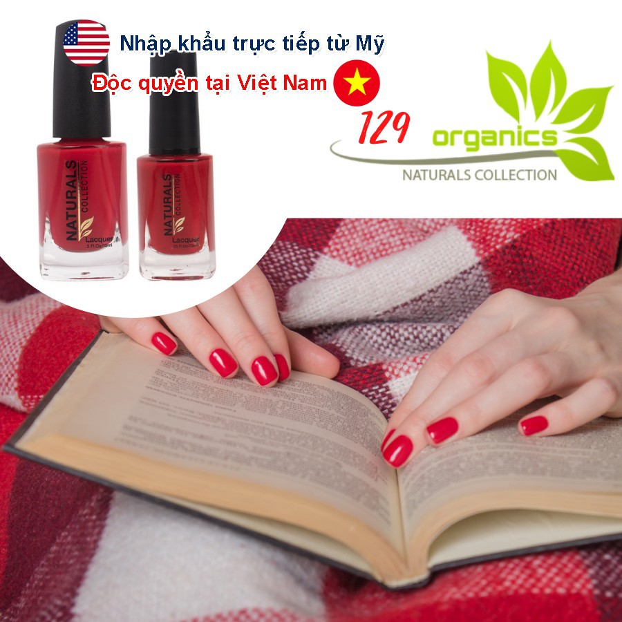 [Chính Hãng]Sơn móng tay Organic màu đỏ ánh hồng 129