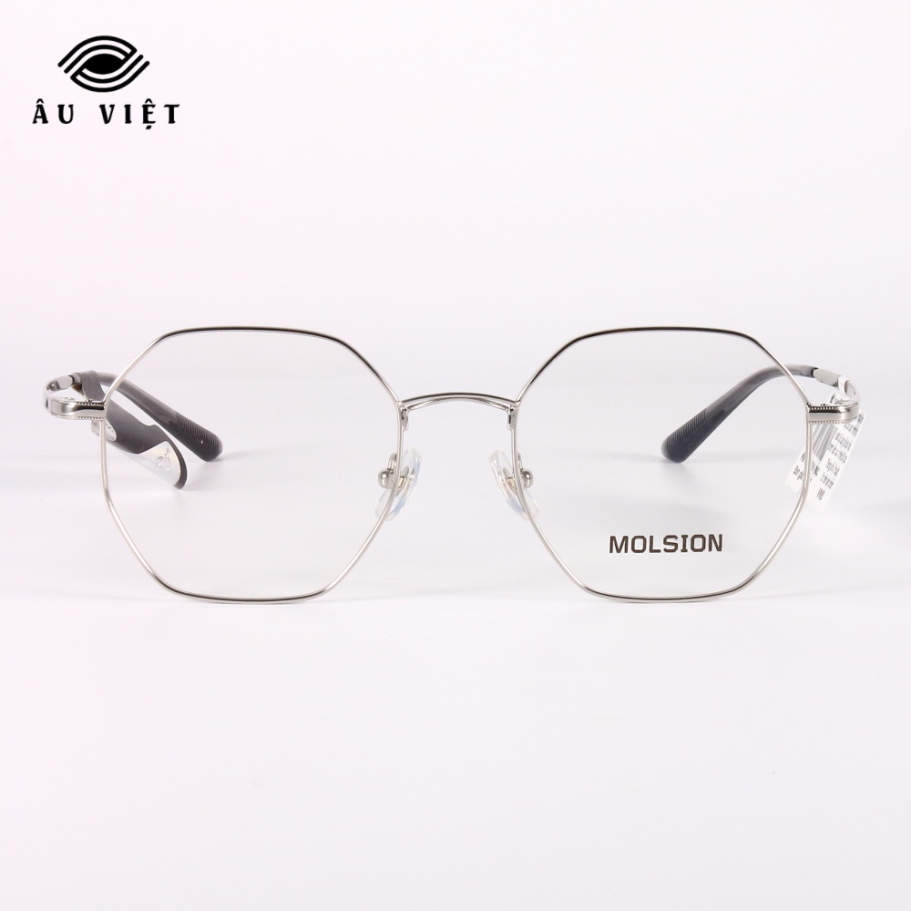 Gọng kính Molsion MJ-7096 màu bạc Full box