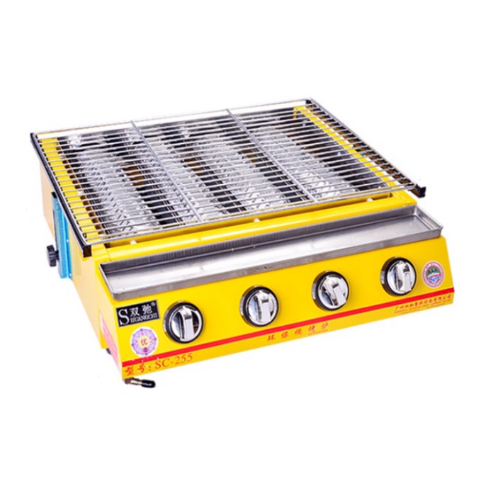 Bếp nướng dùng gas 4 đầu đốt dài cao cấp