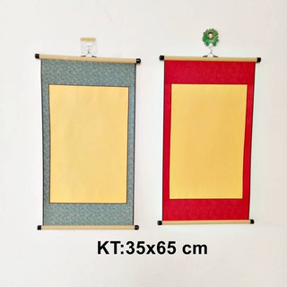 Giấy xuyến bo lụa thư pháp 35x65cm