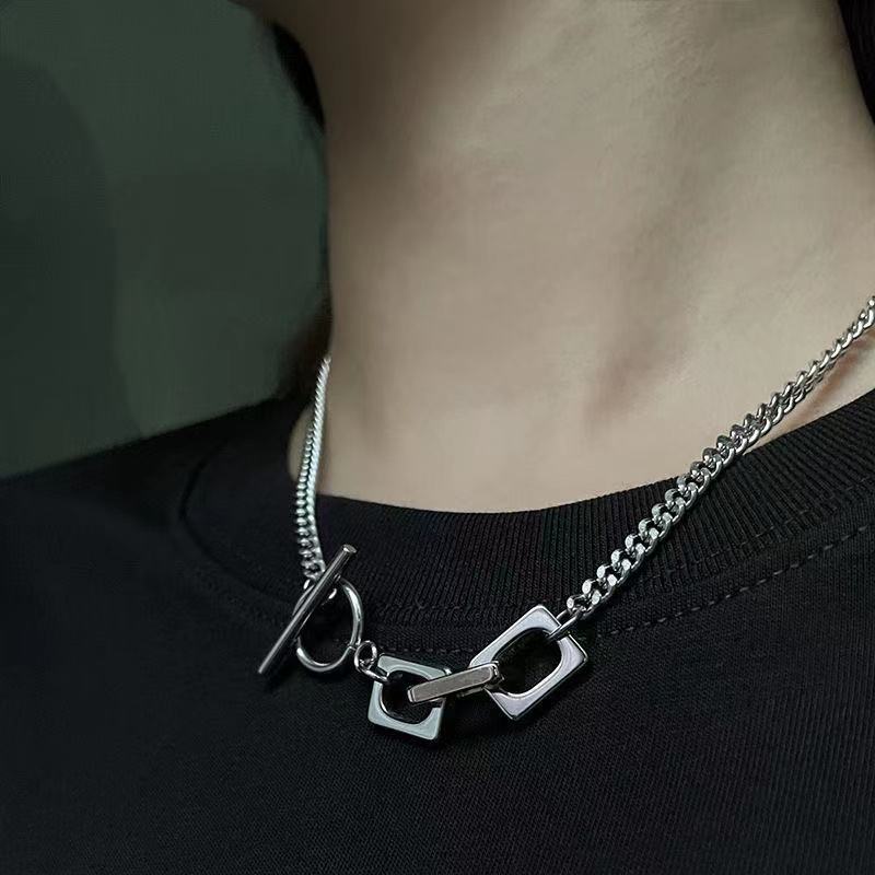 Vòng cổ ngắn chuỗi xích phong cách hiphop thời trang đường phố cá tính cho nam nữ
