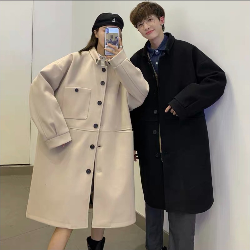 ÁO KHOÁC DẠ ĐÔI NAM NỮ PHONG CÁCH HÀN QUỐC