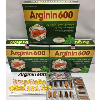 Arginin 600 mát gan, lợi mật, giải độc gan, tăng cường chức năng gan