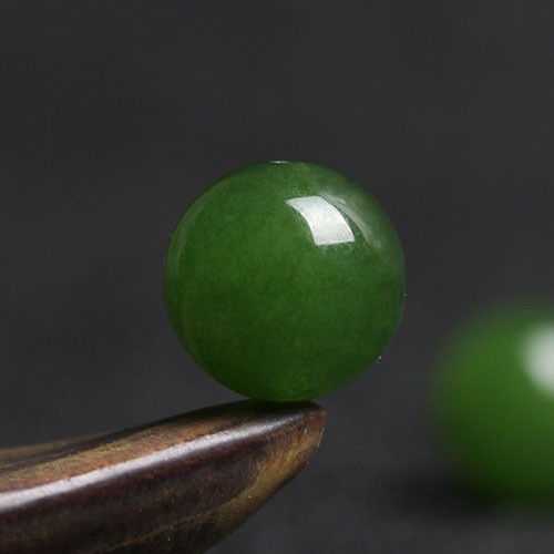 4a màu xanh lá cây tự nhiên chalcedony thạch anh pha lê hạt đơn đồ trang sức tự làm