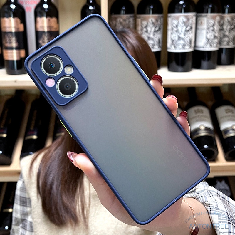 Ốp Điện Thoại Mặt Nhám Màu Kẹo Bảo Vệ Camera Cho OPPO RENO7 LITE 5G RENO7 Z 5G F21 PRO 4G A96 4G A76 A36