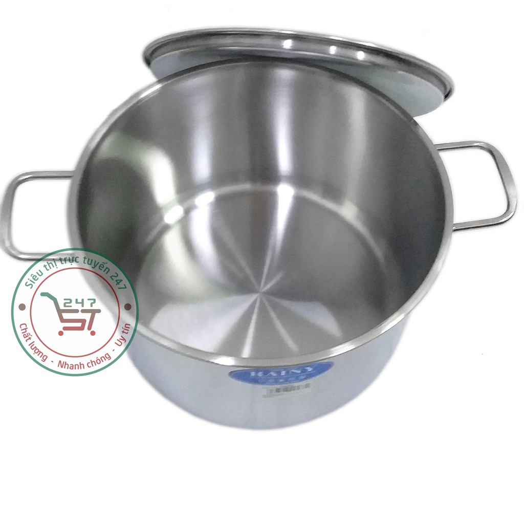 Nồi Inox 26 cm 1 đáy Rainy nắp Inox giá rẻ